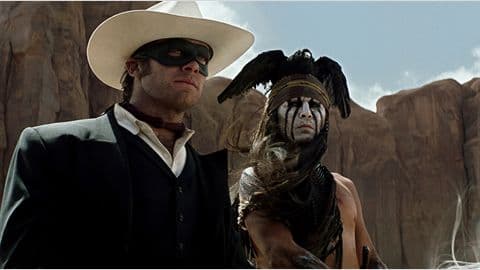 Photo du tournage de The Lone Ranger, qui n'a pas rapporté suffisament pour couvrir les dépenses de production.