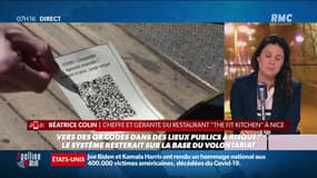  Bientôt des QR codes dans certains lieux publics à risque ? "Pour moi, ça ne va rien changer"; assure une restauratrice niçoise sur RMC