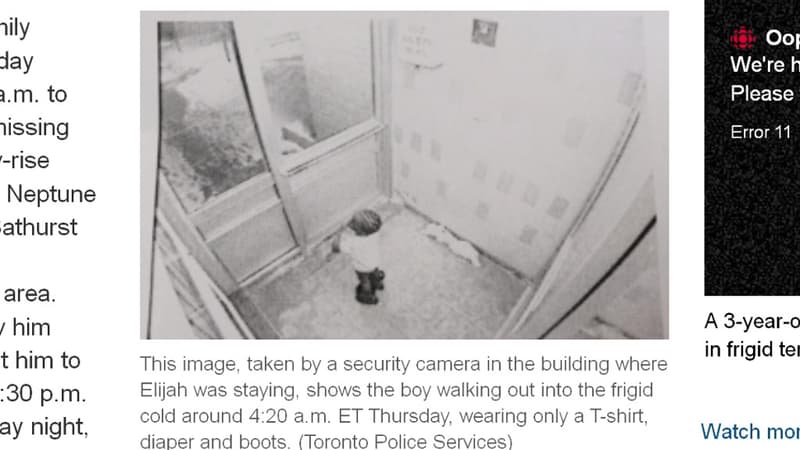 Photo d'Elijah prise par une caméra de surveillance.