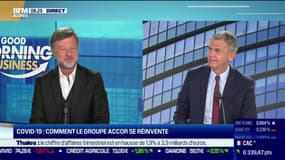 Sébastien Bazin (PDG d'Accor): Pour le tourisme d'affaires, "je pense que nous allons être pénalisés sur 18 - 24 mois" mais sur le long terme, "les gens réalisent que vous n'allez pas signer une transaction si vous ne vous déplacez pas"