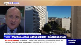 Marseille: "On a saisi environ 4,5 millions d'euros en matière de trafics de stupéfiants" en 2023, déclare le procureur de la République