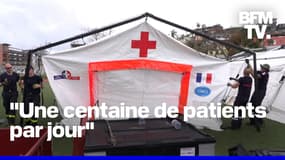  À Mayotte, les secours construisent en urgence un hôpital de campagne, une semaine après la destruction partielle du seul centre hospitalier de l’archipel 