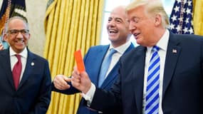 Donald Trump et Gianni Infantino à la Maison Blanche, le 28 août 2018.