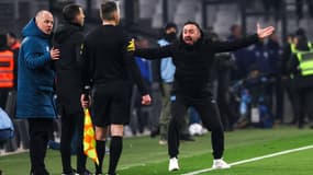 Roberto De Zerbi durant OM-Lille le 15 janvier 2025