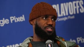 LeBron James en conférence de presse après Nuggets-Lakers, le 22/04/2024