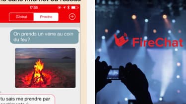 Présentation de l'application FireChat sur l'AppStore.