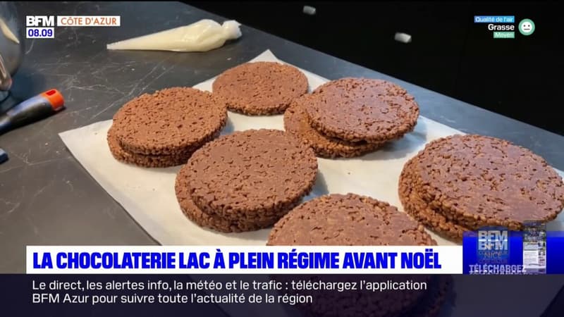 Nice: la chocolaterie Lac tourne à plein régime à l'approche de Noël