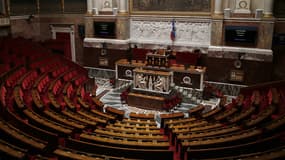 Vue de l’hémicycle de l'Assemblée nationale.
