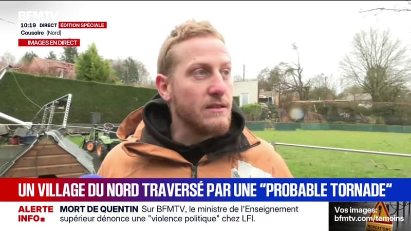 "On a entendu un gros bourdonnement autour de la maison": un village du Nord traversé par une "probable tornade"