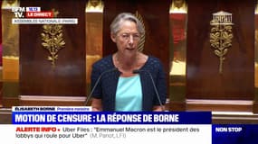 "Cette motion de censure est un procès d'intention" dénonce Élisabeth Borne