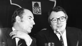 Pierre Mauroy et François Mitterrand, en 1973.