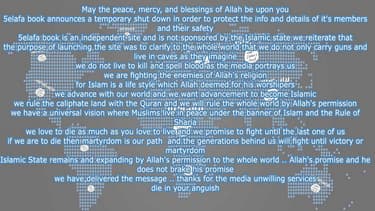 La page d'accueil du réseau social pro-Etat islamique.