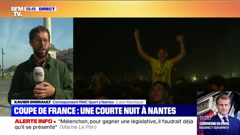 Coupe de France: les Nantais s'apprêtent à fêter la victoire de leur équipe