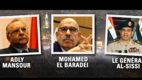 Après la destitution de Mohamed Morsi, portrait des trois hommes forts de l'Egypte.