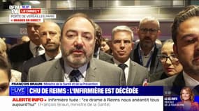 "Le drame survenu à l'hôpital de Reims nous anéantit tous", déclare François Braun
