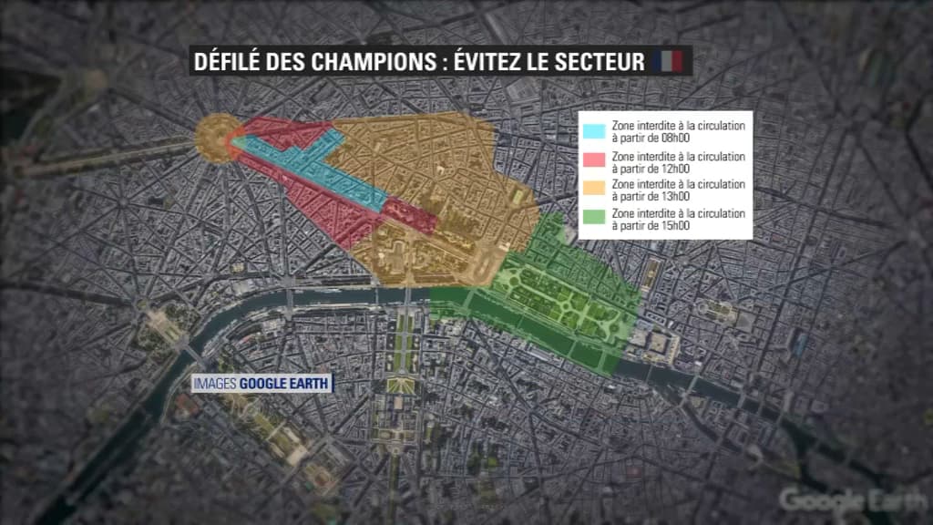 Des restrictions de circulation sont prévues autour des Champs-Elysées.