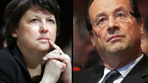 En coulisse, c'est la guerre entre Martine Aubry et François Hollande.