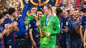 Matvey Safonov lors de la finale de la Coupe intercontinentale remportée par le PSG contre Flamengo (1-1, 2 t.a.b. 1), le 17 décembre 2025