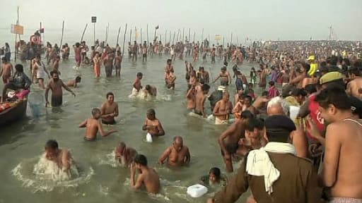 La Kumbh Mela se tient tous les 12 ans à Allahabad, dans l'Uttar Pradesh (nord)