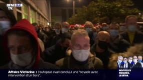 500 policiers se sont rassemblés devant le commissariat de Juvisy-sur-Orge mercredi soir