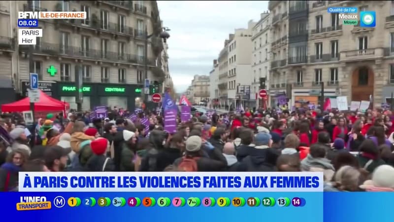 Paris: une marche contre les violences faites aux femmes