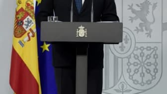Le Premier ministre espagnol Mariano Rajoy lors d'une conférence de presse à Madrid le 1er octobre 2017 Le Premier ministre espagnol Mariano Rajoy lors d'une conférence de presse à Madrid le 1er octobre 2017