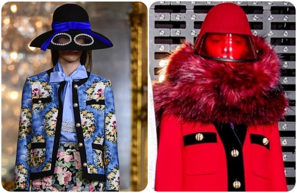 Des chapeaux repérés sur les podiums de Vivetta et Gucci