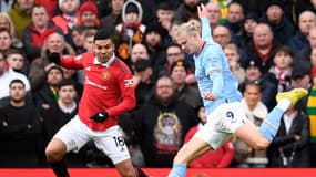Haaland face à Manchester United.