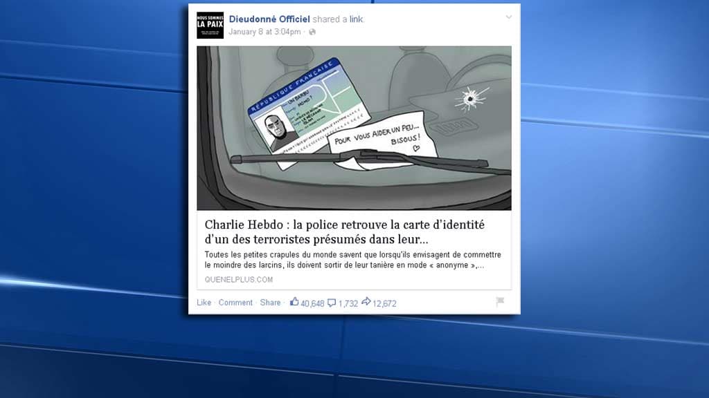 Capture d'écran d'un article publié par Quenel+