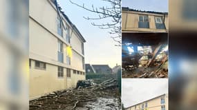 Un arbre a chuté sur la toiture de l’école Ormeteau ce jeudi 22 février à Aulnay-sous-Bois.