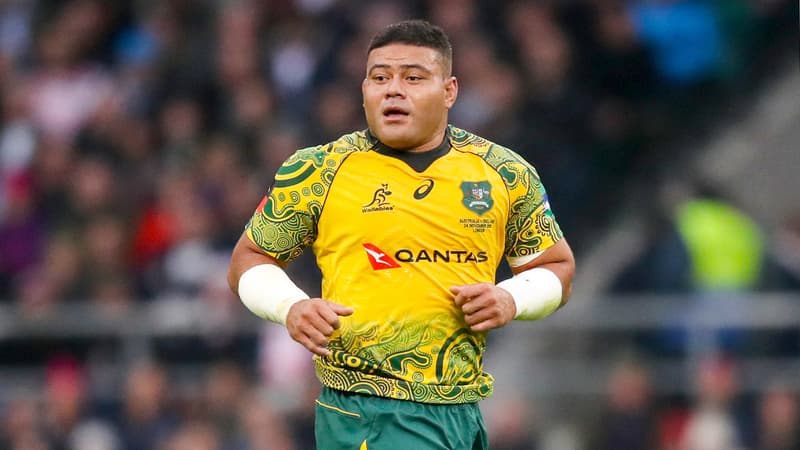 L'international australien Tolu Latu, à Londres le 24 novembre 2018