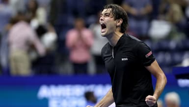 Taylor Fritz après sa qualification pour la finale de l'US Open, le 06/09/2024