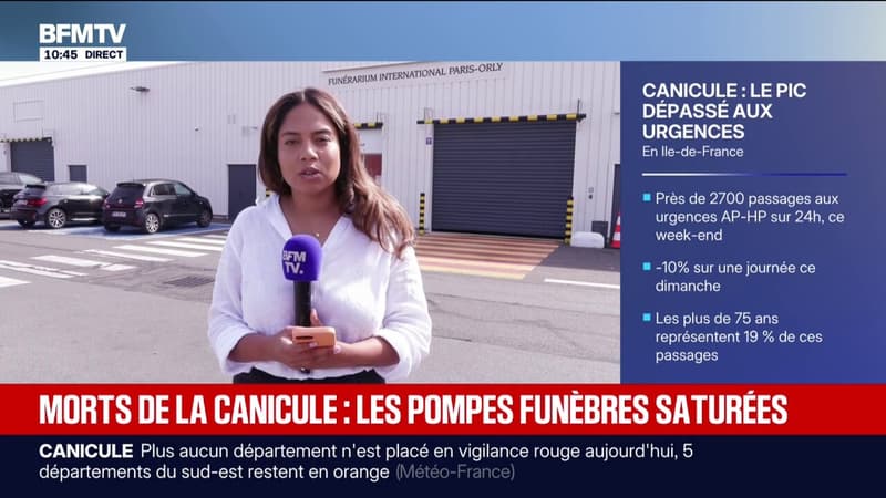 Morts de la canicule: le funérarium d'Orly est saturé, la situation très tendue en Île-de-France
