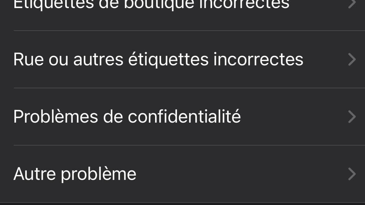 Apple Plans permet de signaler les problèmes de confidentialité lui aussi