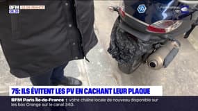 Paris: des conducteurs de deux-roues cachent leur plaque d'immatriculation pour échapper aux PV 