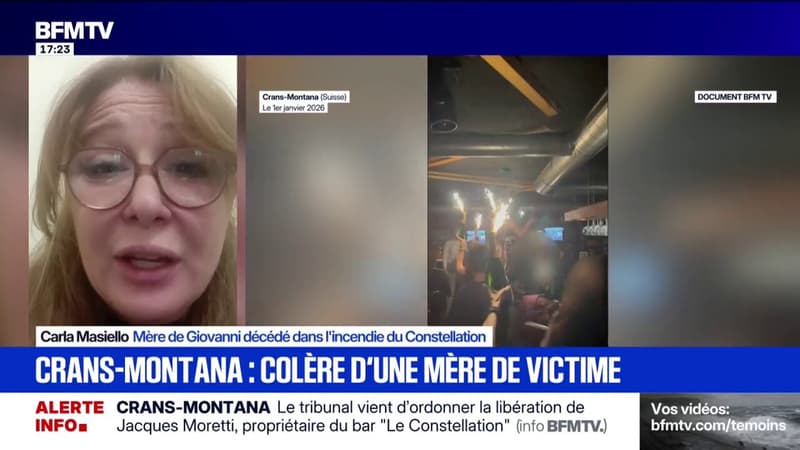 "C'est un scandale qu'il soit libre": Carla Masiello, mère de Giovanni, décédé dans l'incendie du Constellation, réagit à la libération de Jacques Moretti, co-propriétaire du bar