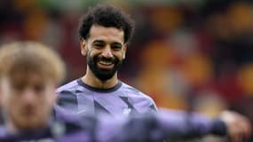 Mohamed Salah avec Liverpool, le 17 février 2024.