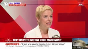 Clémentine Autain ne dit pas non à Matignon et estime que Marine Tondelier "fait partie des candidatures"