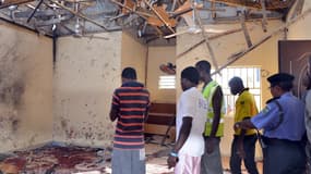 La mosquée de Maiduguri, au nord-est du Nigeria, après l'explosion de vendredi matin