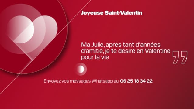 Message de Saint-Valentin, BFM LYON.