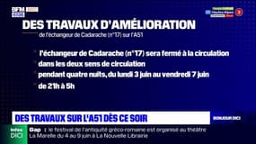 Des travaux sur l'A51 à partir de ce lundi soir, l'échangeur de Cadarache fermé