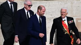 Le prince William le 26 avril 2025 lors des obsèques du pape François