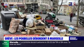 Grève des éboueurs: les poubelles débordent à Marseille