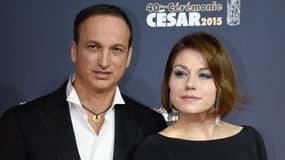 L'actrice belge Emilie Dequenne et son mari Michel Ferracci lors des César, le 20 février 2015 à Paris.