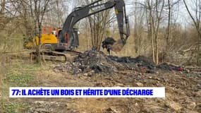 André pensait avoir fait l'acquisition d'une parcelle de forêt à Fontenay-Trésigny, il a en fait acheté une véritable décharge à ciel ouvert.