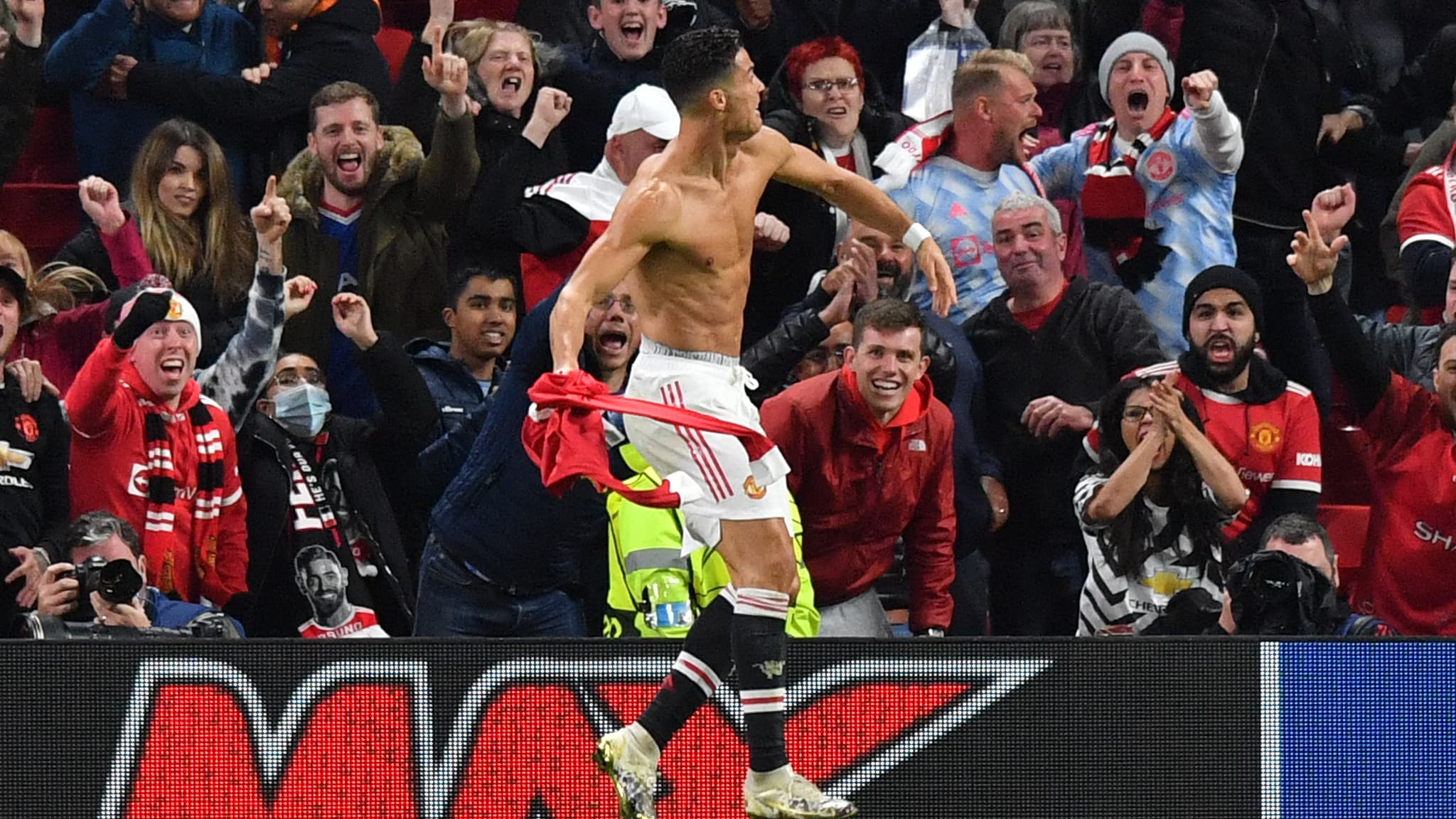 Ronaldo’s cry of joy after his goal and scored