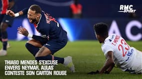 PSG - OL : Thiago Mendes s'excuse après son geste sur Neymar, Aulas conteste son carton rouge