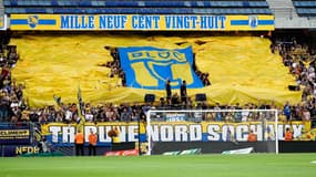 Des supporters de Sochaux en août 2022