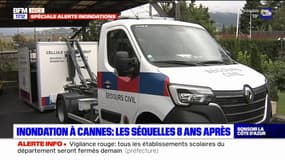 Vigilance rouge pluie-inondation: un camion d'intervention rapide du Secours civil à Cannes