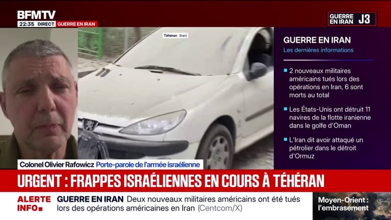 "Plus de 600 frappes ont eu lieu" depuis le début de la guerre en Iran, assure Olivier Rafowicz, porte-parole de l'armée israélienne